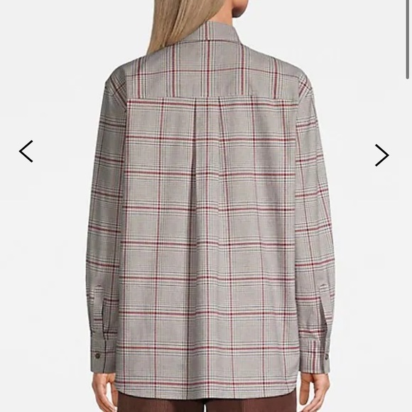 Beige/taupe button up flannel shirt 100% cotton - Picture 3 of 9